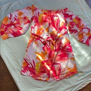 NY & Co Flounce Sleeves Off The Shoulder Dress